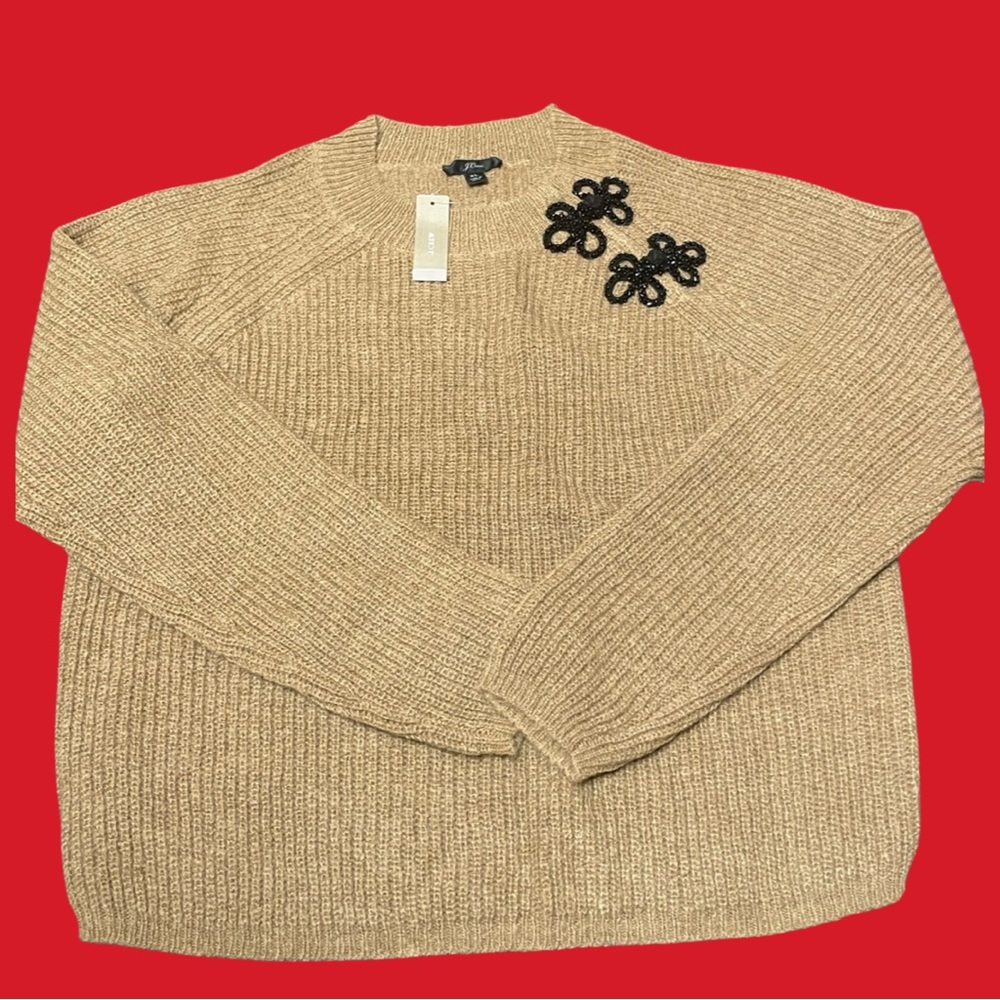 J Crew Heather Acorn color Ribbed sweater - Picture 5 of 9
